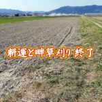 耕運と畔草刈り終了